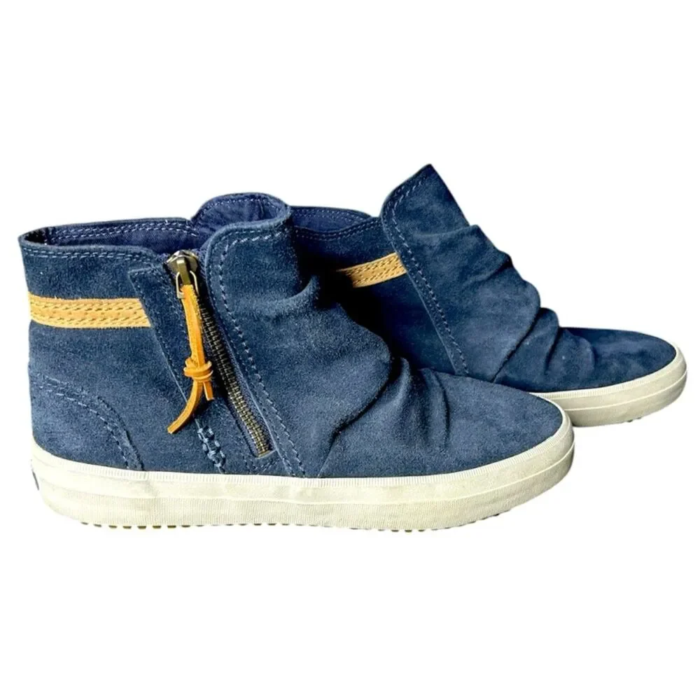 Sperry Womens Blue Top-Sider Crest Lug Zone Suede Boots Sz 9 Nautical Coastal
